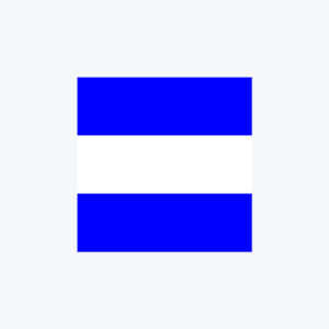 Alphabet Flag (J) (Single side with Logo - Tailored) Alphabet-Flag-J