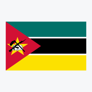 Flag of Mozambique, national flag design with unique colors and emblem