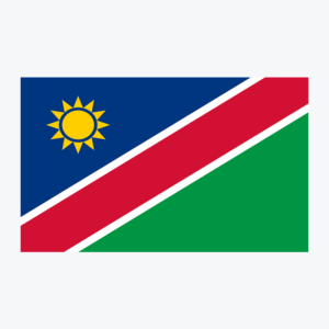 Flag of Namibia, national flag design with unique colors and emblem