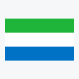 Flag of Sierra Leone, national flag design with unique colors and emblem