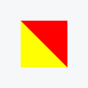 Alphabet Flag (O) (Single side with Logo - Tailored) Alphabet-Flag-O