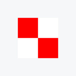Alphabet Flag (U) (Single side with Logo - Tailored) Alphabet-Flag-U