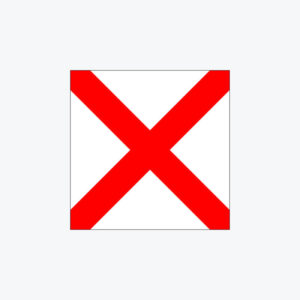 Alphabet Flag (V) (Single side with Logo - Tailored) Alphabet-Flag-V