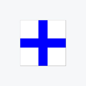 Alphabet Flag (X) (Single side with Logo - Tailored) Alphabet-Flag-X