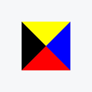 Alphabet Flag (Z) (Single side with Logo - Tailored) Alphabet-Flag-Z